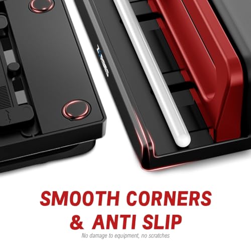 ZORBES® Adjustable Size Vertical Laptop Stand Slot for Desk Foldable Ventilated Riser Gaming DJ Office Use Safe Practical Support Apple Other Laptops 3PCS ZORBES® Adjustable Size Vertical Laptop Stand Slot for Desk Foldable Ventilated Riser Gaming DJ Office Use Safe Practical Support Apple Other Laptops 3PCS